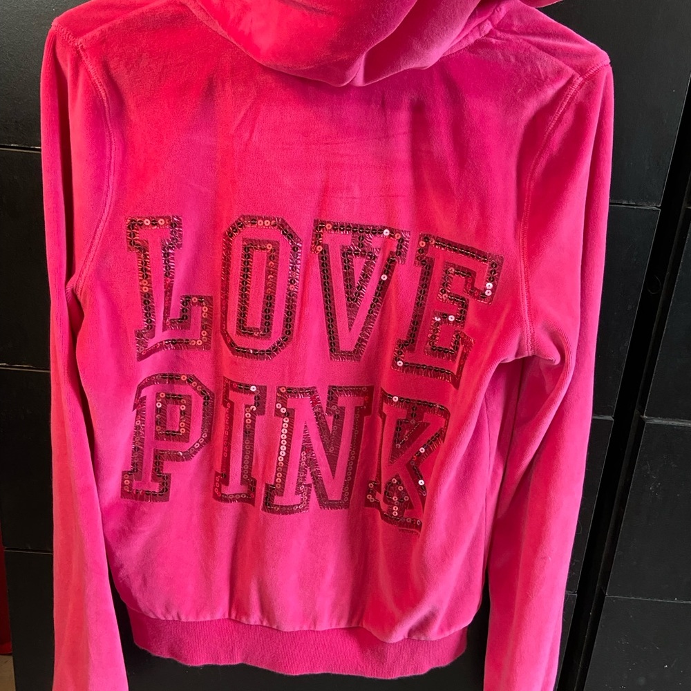Victoria’s Secret pink vintage velour jacket